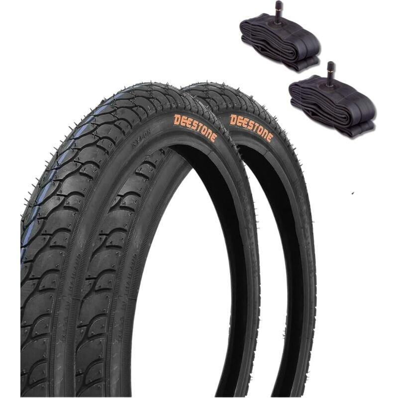 2 copertoni nero 20 x 1.75 (47-406) + 2 camere d'aria america schrader city bike bici graziella 2 copertoni nero 20 x 1.75 (47-406) + 2 camere d'aria america schrader city bike bici graziella