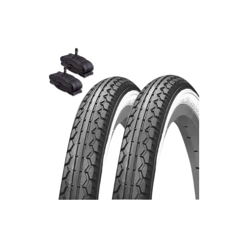 2 copertoni 24 x 1.75 (47-507) + 2 camere d'aria con valvola schrader america graziella city bike bambino pneumatici stradali bianconero 2 copertoni 24 x 1.75 (47-507) + 2 camere d'aria con valvola schrader america graziella city bike bambino pneumatici stradali bianconero