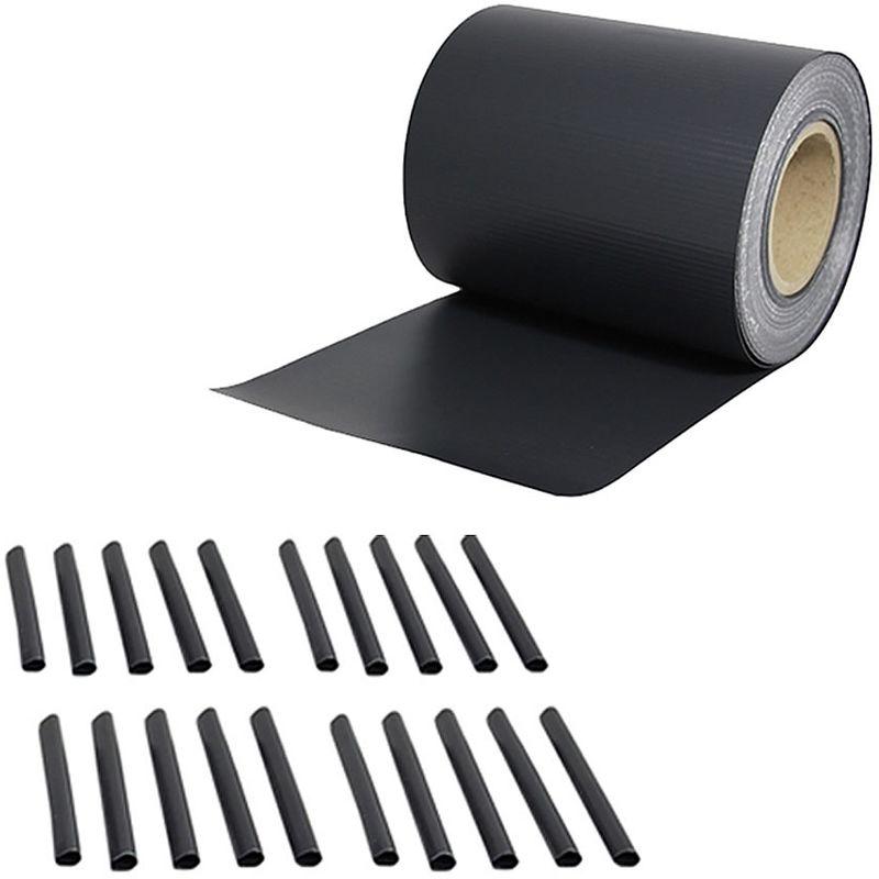 35M pvc recinzione foglio di privacy schermo doppio asta stuoie a antracite rotolo recinzione opaco