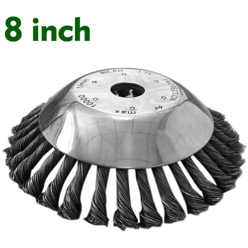 Asupermall - 8 pollici falciatrice parti Trimmer generale filo d'acciaio Multi-Function Rust piastra di rimozione di sarchiatura antiusura lama Mower