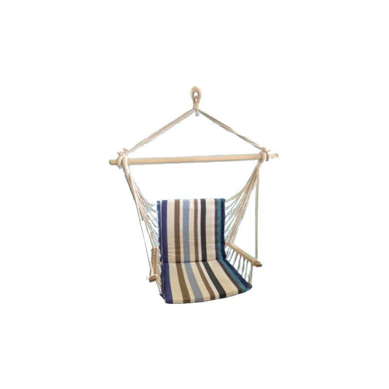 Amaca in cotone a sedia - dondolo bianca a righe - amaca sospesa Twist Amaca in cotone a sedia - dondolo bianca a righe - amaca sospesa Twist
