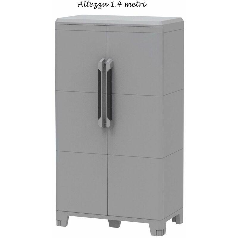 Armadio 2 Ante in Resina Multiuso Tuttopiani da Esterno Mobile Modulare Ripiani - BRICOSHOP24 Armadio 2 Ante in Resina Multiuso Tuttopiani da Esterno Mobile Modulare Ripiani - BRICOSHOP24