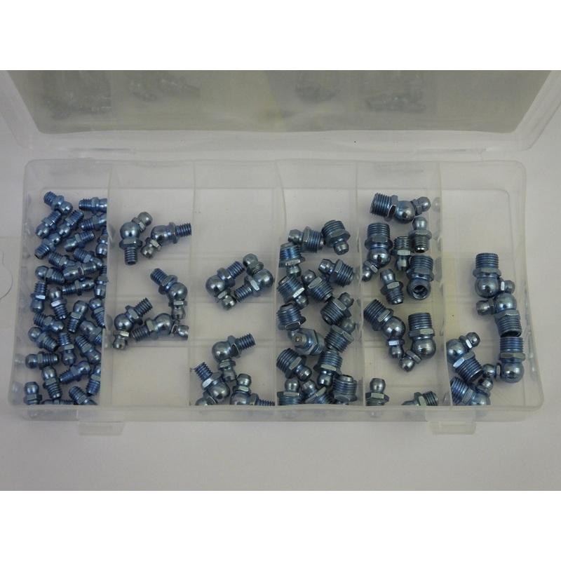 Assortimento 70 ingrassatori - testina per ingrassagio - filettatura metrica