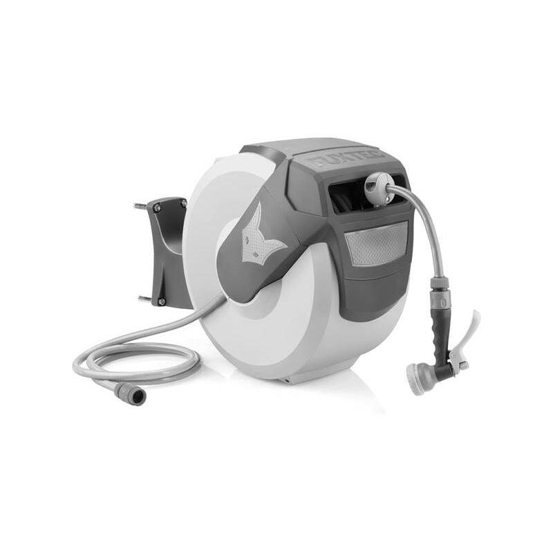 Fuxtec - Avvolgitubo automatico da parete con tubo acqua flessibile 20m Grigio WSA20G