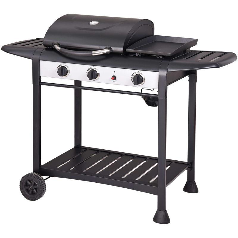 Barbecue A Gas Gpl 3 Fuochi Elite Nero - Taddei