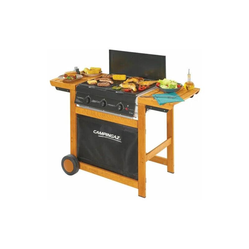 Barbecue Campingaz Adelaide 3 Woody Dualgas con 3 bruciatori a Gas GPL o Metano