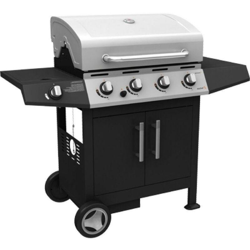 Salmar - Barbecue bbq golosone 4 a gas 17kw 4 bruciatori inox cottura con pietra lavica