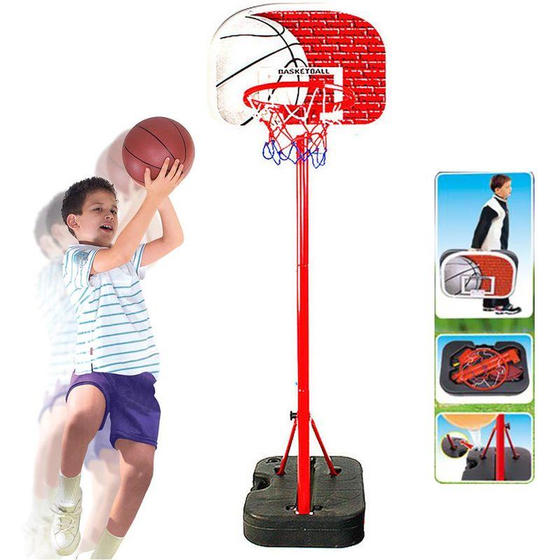 Basket Canestro Valigetta A Piantana Per Bambini Altezza Regolabile Fino 166Cm