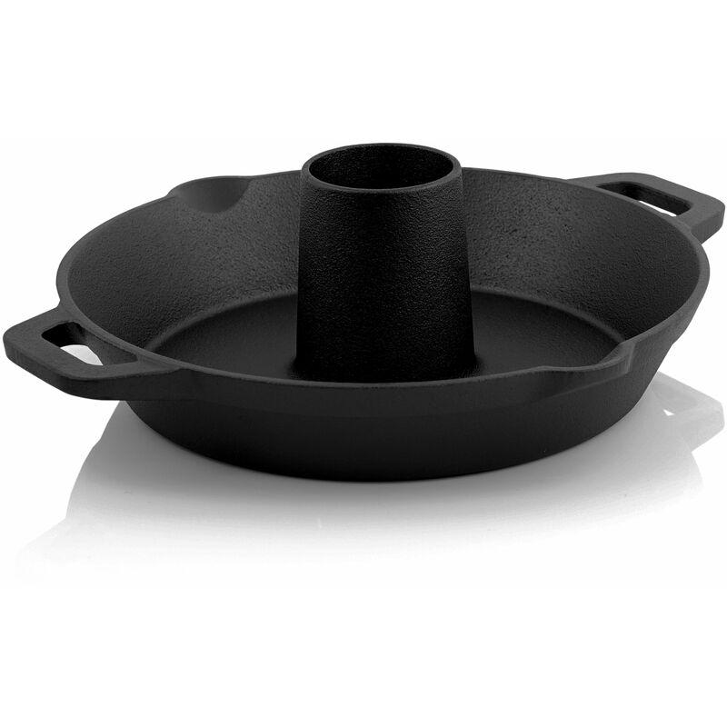 Arrosto di pollo in ghisa ø 28 cm con cono aromatico e vassoio di sgocciolamento - Bbq-toro