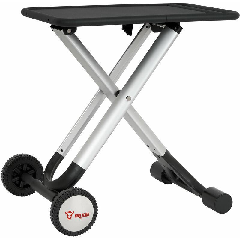 Carrello da tavolo pieghevole per barbecue Carrello da barbecue su ruote, carrello laterale - Bbq-toro