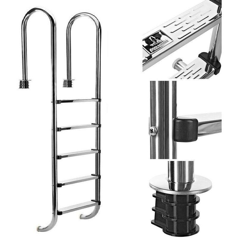 PL004 Scaletta da piscina con 4 pioli in acciaio inox 304SS, 183cm, Scaletta da piscina con 4 gradini - Bc-elec PL004 Scaletta da piscina con 4 pioli in acciaio inox 304SS, 183cm, Scaletta da piscina con 4 gradini - Bc-elec