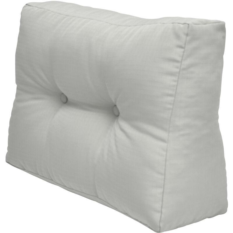 Cuscino Laterale per Divano di Pallet Eco Elements - per divani con bancali di Legno Grigio chiaro, 60x40x20 cm - Beautissu