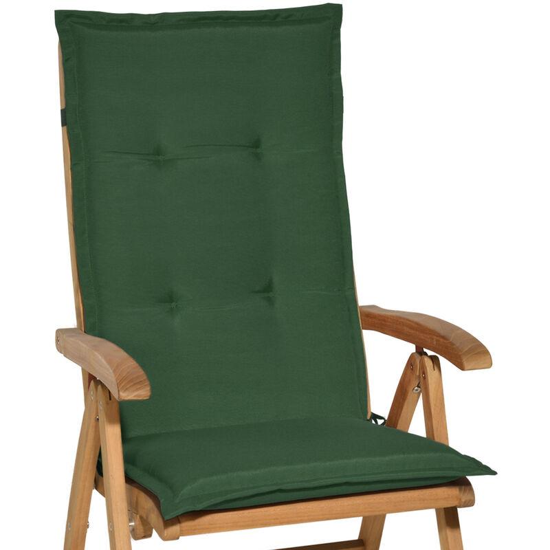 Cuscino per Sedia a Sdraio Loft hl Resistente e Comodo Anche per sedie reclinabili, spiaggine e poltrone Verde scuro - Beautissu