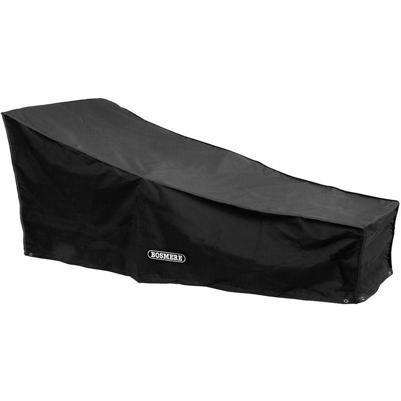 Bosmere D565 Nero Tempesta Cover per sedia Bain de Soleil Nero 175 x 76 cm