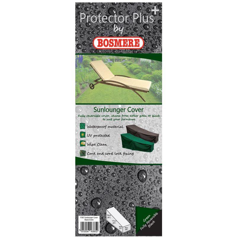 Bosmere P365 Protector Plus Sunlounger reversibile Cover - Verde / Nero