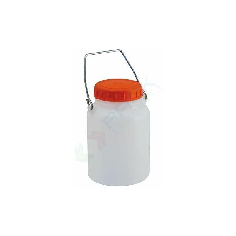 Bidone collo largo 2 litri in plastica per alimenti - Bianco neutro - Mobil Plastic - NEUTRO