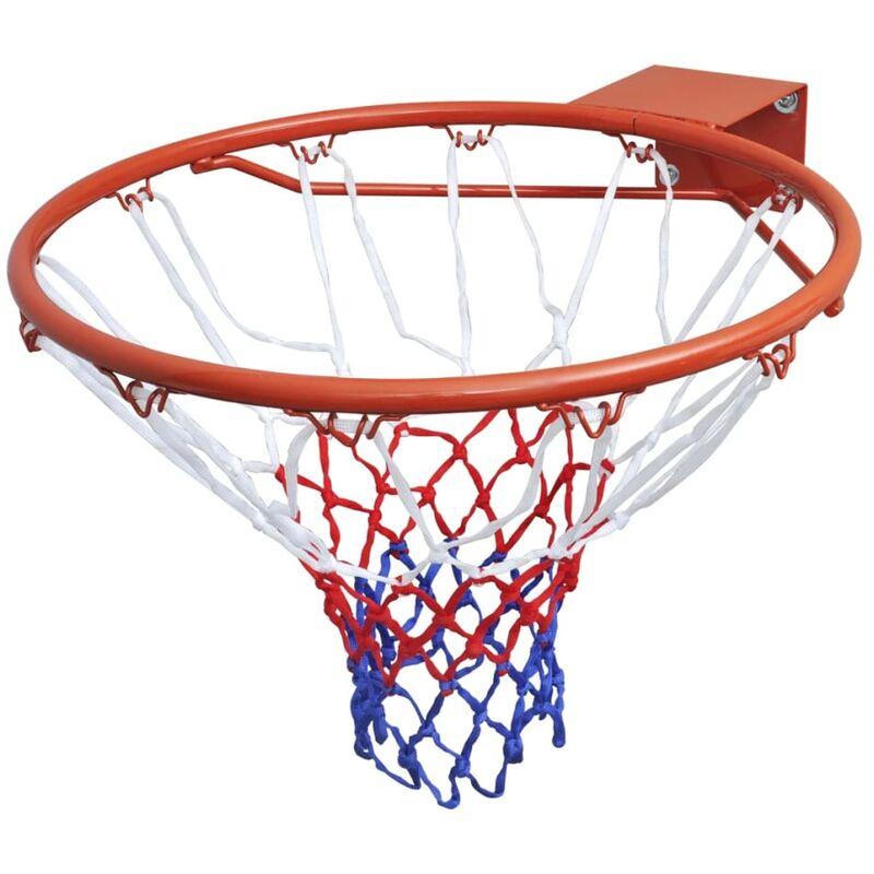 Set Canestro da Basket con Rete Arancione 45 cm - Arancione - Vidaxl Set Canestro da Basket con Rete Arancione 45 cm - Arancione - Vidaxl