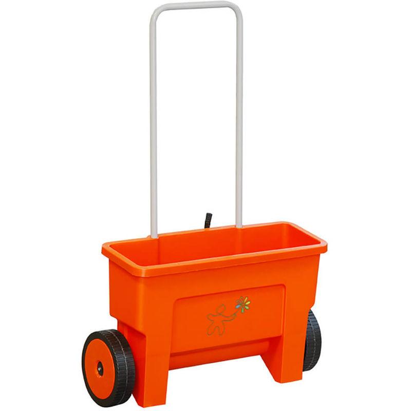 Carrello Spandiconcime Multiuso Per Prato 22 Litri Kikko Arancione - Follini Carrello Spandiconcime Multiuso Per Prato 22 Litri Kikko Arancione - Follini