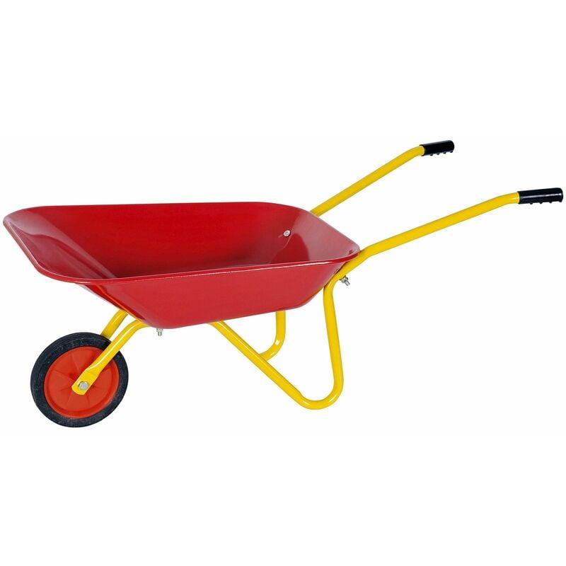 Carriola per Bambini in Acciaio Verniciato Rama Rosso e Giallo