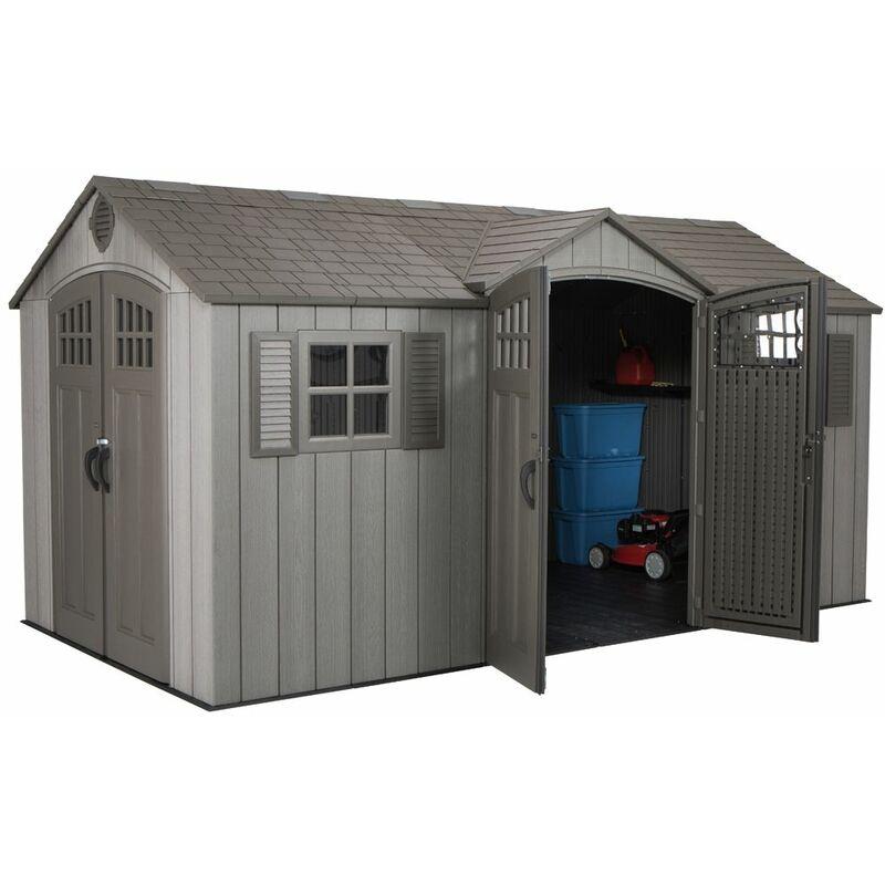 Casetta Box 4.5x2.5 Ricovero Attrezzi Giardino in Resina Armadio Esterno Capanno Casetta Box 4.5x2.5 Ricovero Attrezzi Giardino in Resina Armadio Esterno Capanno