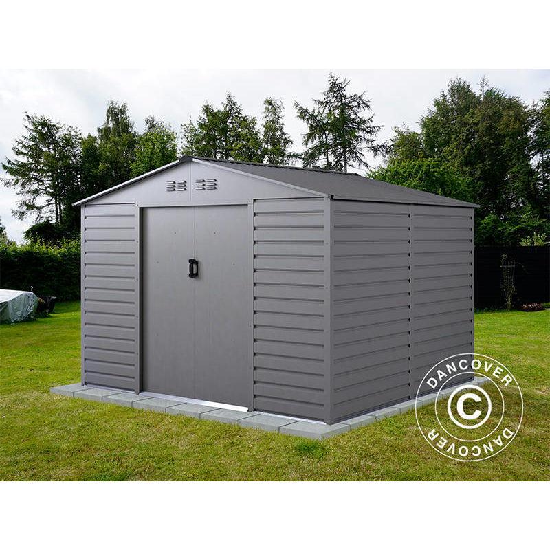 Dancover - Casetta da giardino 2,77x2,55x1,98m ProShed®, Alluminio Grigio