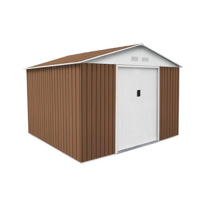 Gardiun - Casetta Metallica Bristol 7,74 m² Esterni 241x321x205 cm Acciao Zincato Marrone