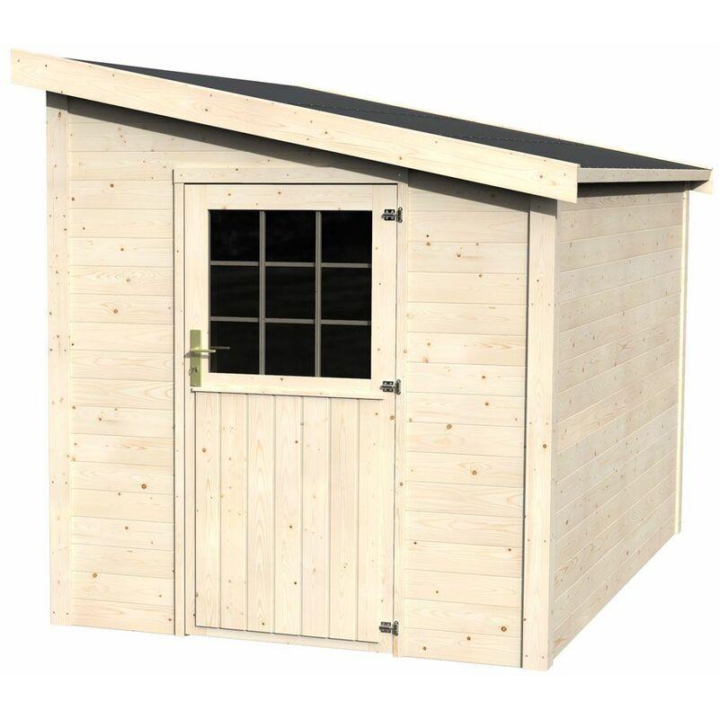 Bricoshop24 - Casetta in Legno Armadio 28 mm Ricovero 2 Porte Attrezzi Giardino No Pavimento