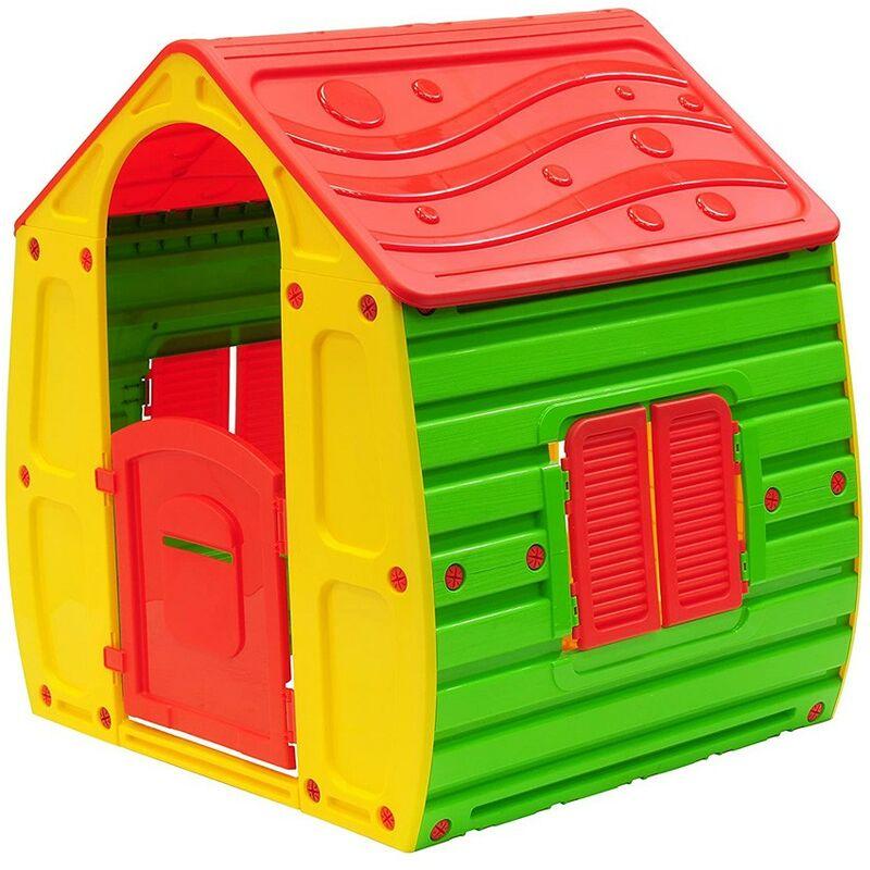 Casetta in Resina Plastica per Bambini da Giardino Esterno Giocattolo Bimbi PVC
