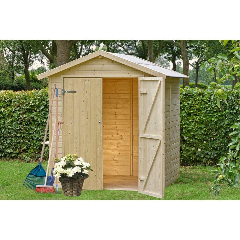Casetta Legno Abete Silvia 170x180 Ripostiglio Attrezzi Legna Giardino Pavimento - GARTENPRO