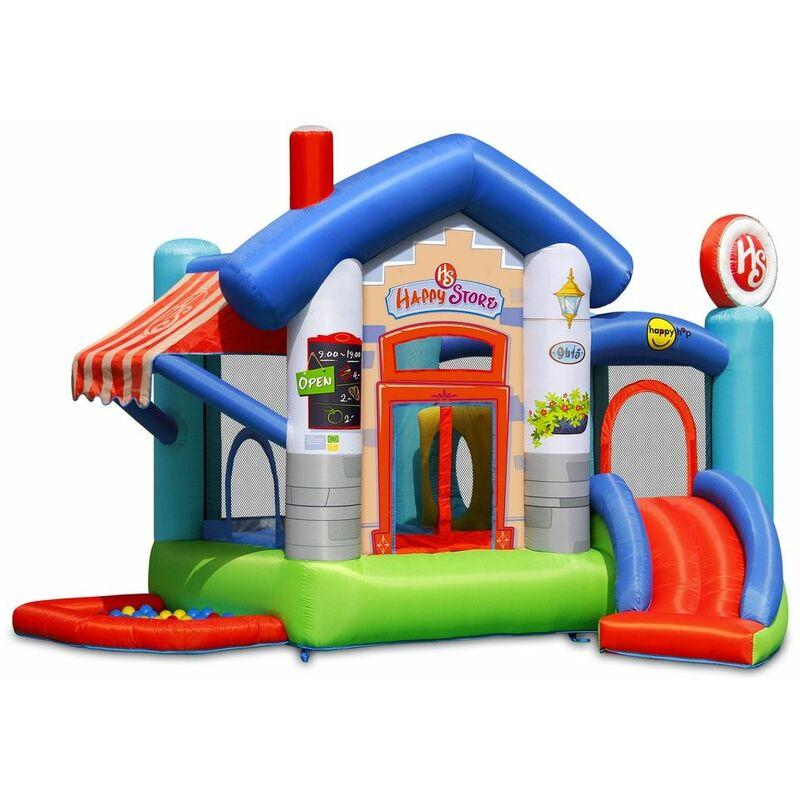 Bricoshop24 - Castello Gonfiabile con Scivolo per bambini Happy Store Saltarello Vasca Palline