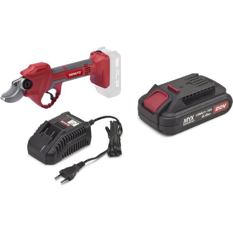 Cesoia potatura a batteria 'cgps 20 l' Yamato myx + kit batteria - forbice 81243