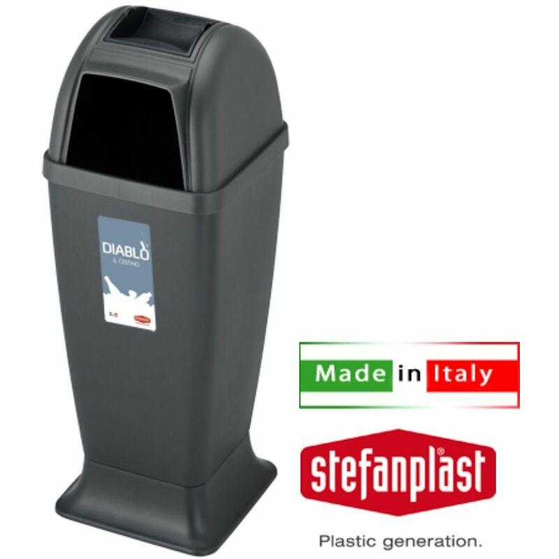 Cestino Diablo Con Posacenere Antracite Stefanplast - BIGHOUSE IT Cestino Diablo Con Posacenere Antracite Stefanplast - BIGHOUSE IT