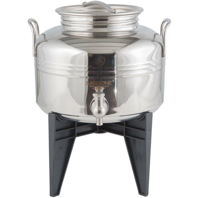 Contenitore olio fusto alimentare acciaio con rubinetto e supporto lt 5 Sansone