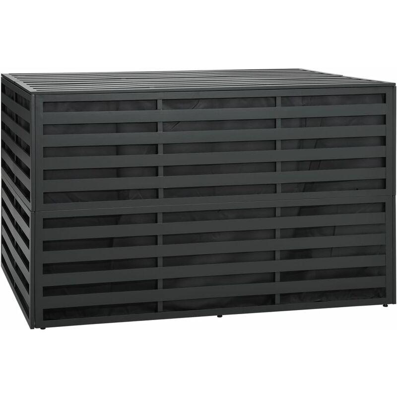 Contenitore per Giardino in Alluminio 150x100x100 cm Antracite - Antracite - Vidaxl