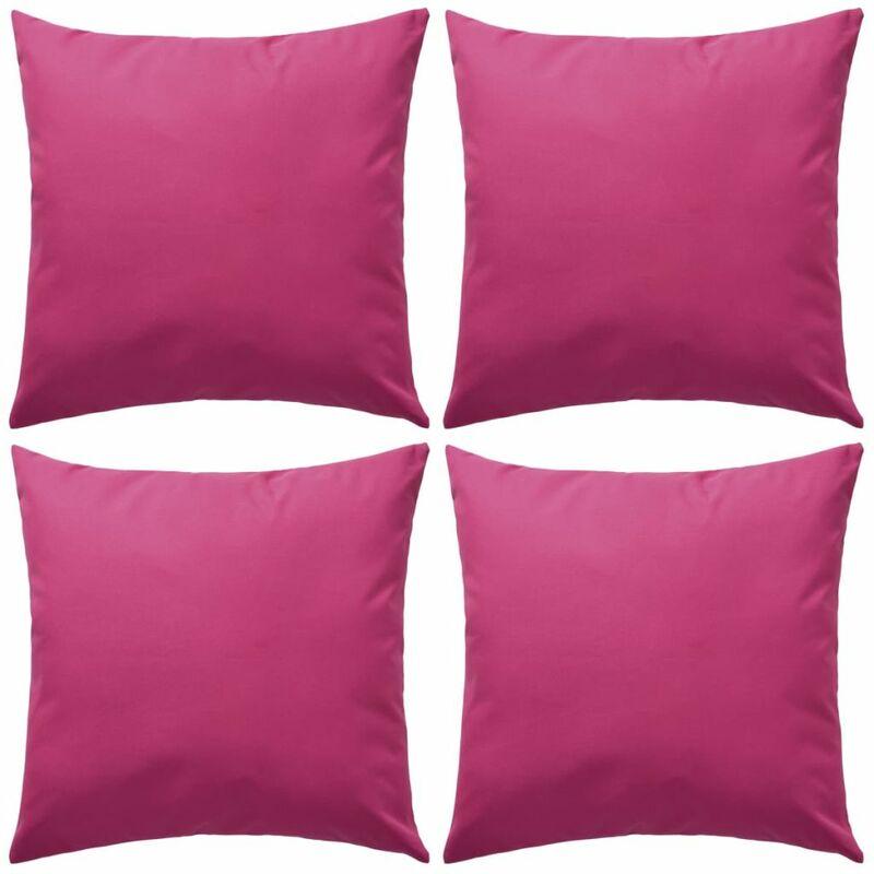 Cuscini da Esterno 4 pz 45x45 cm Rosa - ASUPERMALL Cuscini da Esterno 4 pz 45x45 cm Rosa - ASUPERMALL