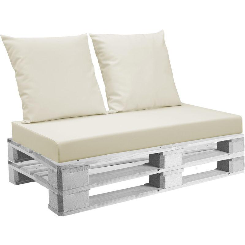 Cuscini Per Pallet 120x80cm Seduta E Schienale In Ecopelle Belem Beige - Mariotti Cuscini Per Pallet 120x80cm Seduta E Schienale In Ecopelle Belem Beige - Mariotti