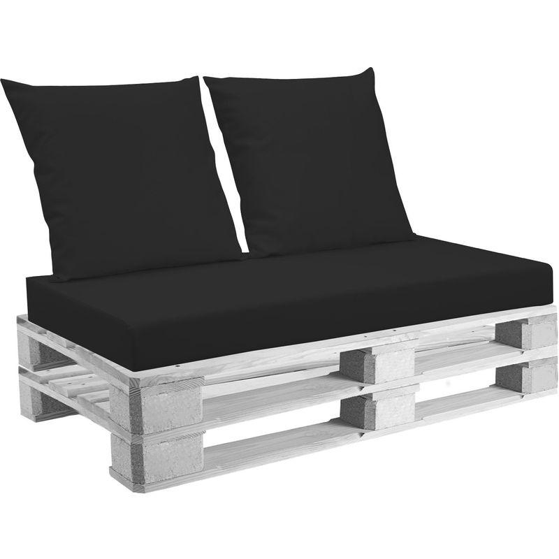 Cuscini Per Pallet 120x80cm Seduta E Schienale In Ecopelle Belem Nero - Mariotti Cuscini Per Pallet 120x80cm Seduta E Schienale In Ecopelle Belem Nero - Mariotti