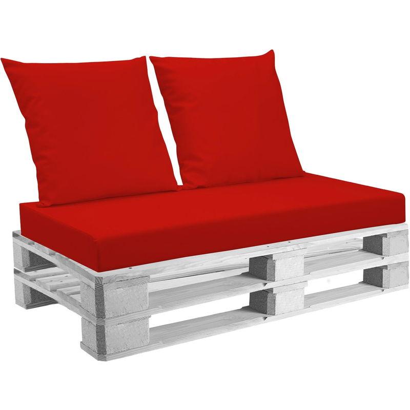Cuscini Per Pallet 120x80cm Seduta E Schienale In Ecopelle Belem Rosso - Mariotti Cuscini Per Pallet 120x80cm Seduta E Schienale In Ecopelle Belem Rosso - Mariotti