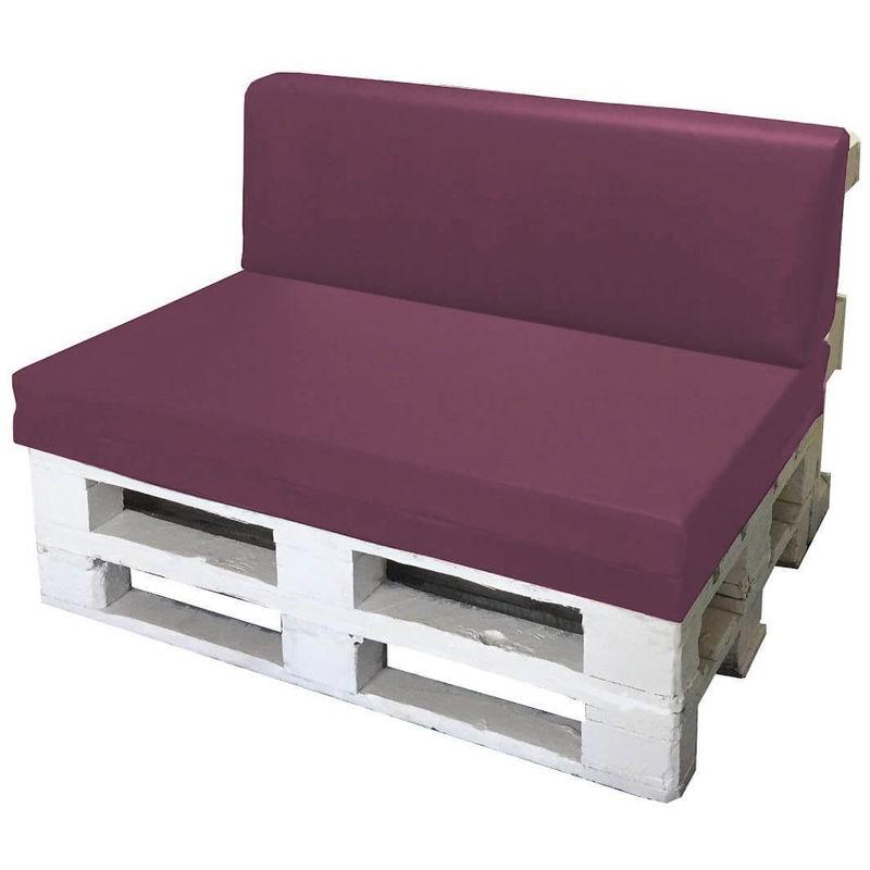 Cuscini Per Pallet 120x80cm Seduta E Schienale In Poliestere Avalli Viola