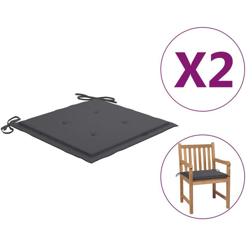 Cuscini per Sedie da Giardino 2 pz Antracite 50x50x4 cm - Antracite - Vidaxl