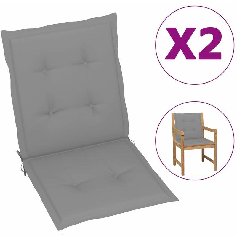 Cuscini per Sedie da Giardino 2 pz Grigi 100x50x3 cm - Grigio - Vidaxl Cuscini per Sedie da Giardino 2 pz Grigi 100x50x3 cm - Grigio - Vidaxl