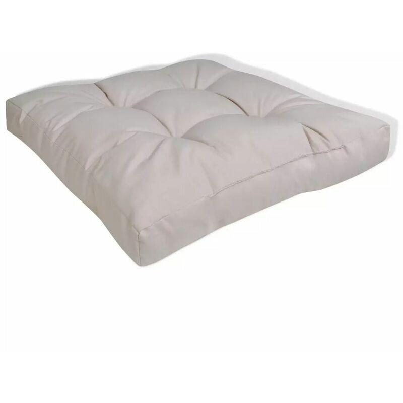 Cuscino imbottito per sedia 60 x 60 x 10 cm colore sabbia bianca VD23907 - HOMMOO