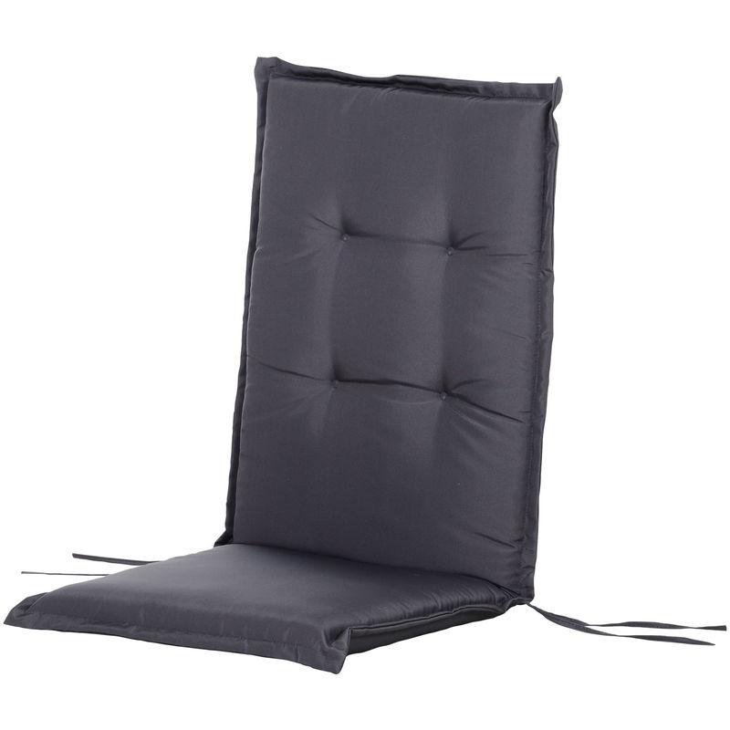 Cuscino Impermeabile Imbottito Per Sedie E Sdraio 120x50x6 Cm Grigio - Miozzi