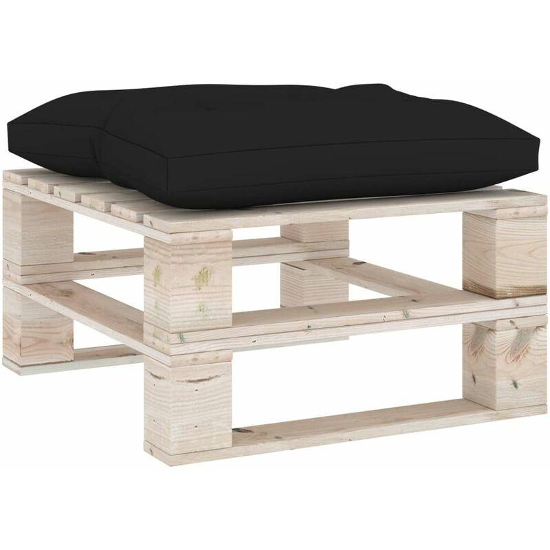 vidaXL Cuscino per Pavimento e Pallet 60x61x10 cm Nero - Nero