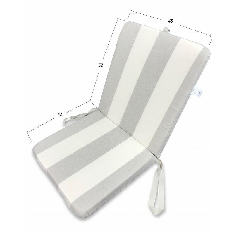 CUSCINO SEDIA BASSO PER POLTRONE SDRAIO SFODERABILE cm. 45X94X5 DA ESTERNO QUALITA EXTRA - TEX FAMILY