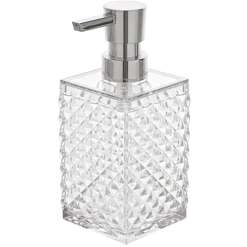 Dispenser Sapone Bianco Trasparente in Plastica as