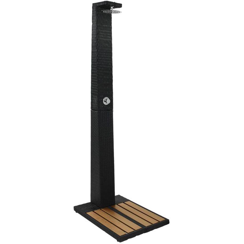 Doccia da Giardino in Polyrattan e WPC - ASUPERMALL Doccia da Giardino in Polyrattan e WPC - ASUPERMALL
