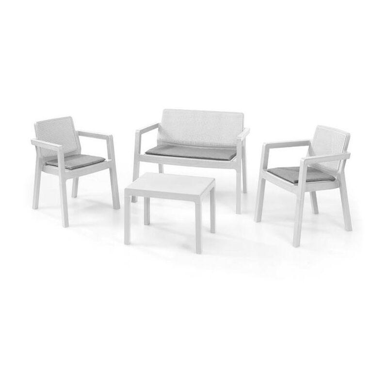 Emily lounge set con cuscini bianchi Emily lounge set con cuscini bianchi
