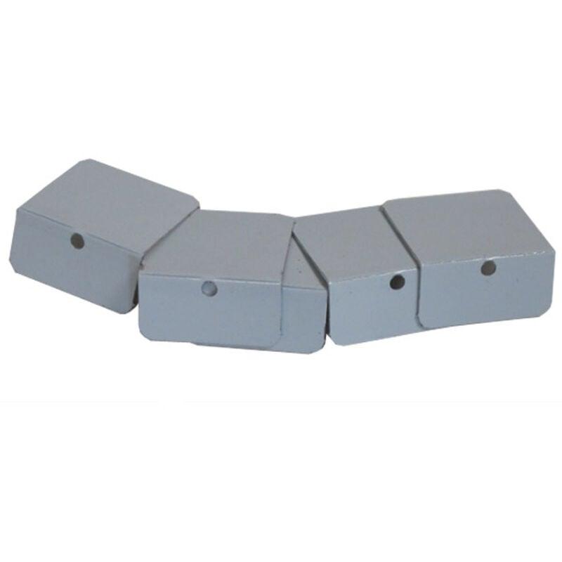 Fermi in alluminio per profilo bordo tetto in policarbonato (x5) Alluminio, e: 16 mm