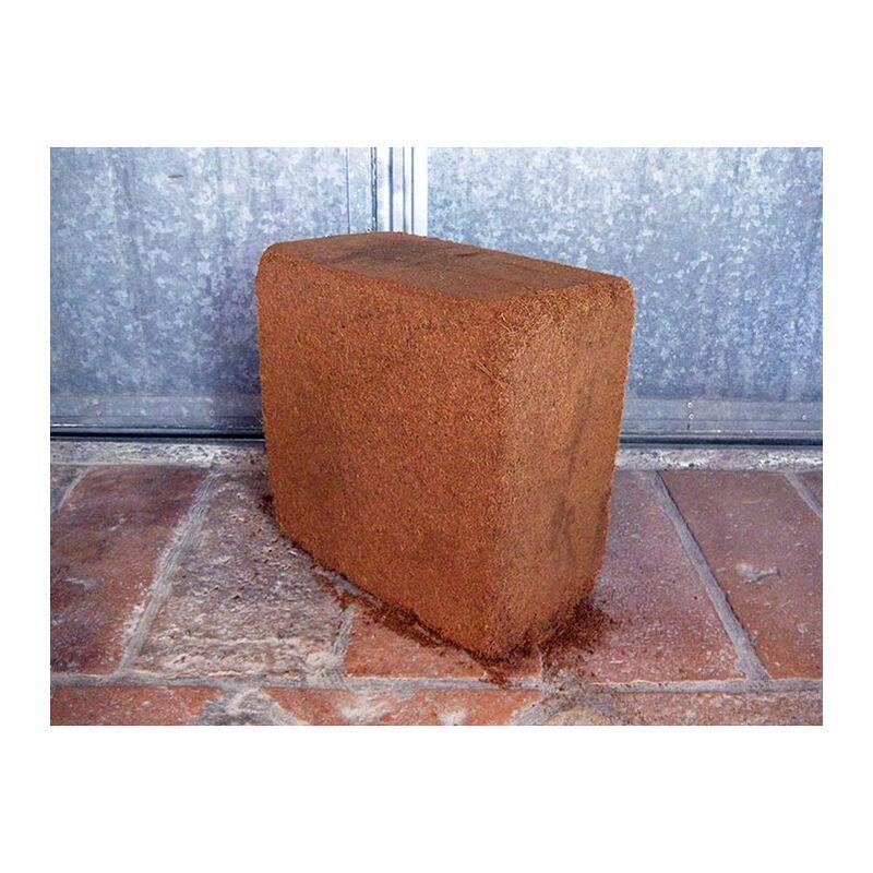 Fibra di cocco in mattonella, 50% frazione fine, 50% frazione grossolana (c.ca 4,5 kg - 70 lt)